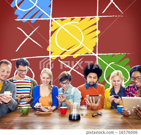 Leisure Game Tic Tac Toe Competition Challenge Winner Concept 16576006