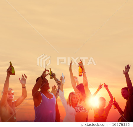 People Celebration Beach Party Summer Holiday Vacation Concept 16576325