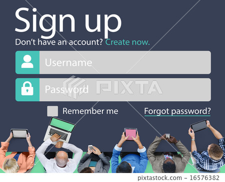 Sign Up Usename Password Log In Protection Concept 16576382