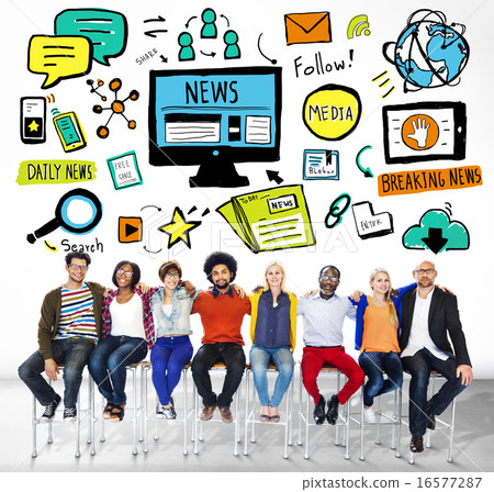 News Breaking News Daily News Follow Media Searching Concept 16577287