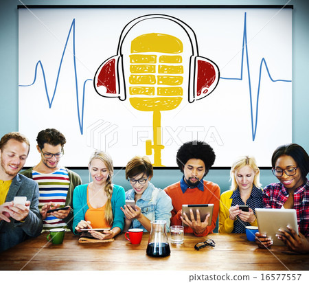 Music Sound Frequency Classic Microphone Concept Music Sound Frequency Classic Microphone Concept 16577557