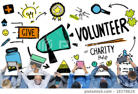 Volunteer Charity Help Sharing Giving Donate Assisting Concept 16578628