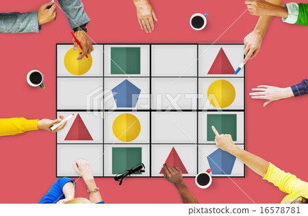 Sudoku Puzzle Problem Solving Leisure Games Concept 16578781
