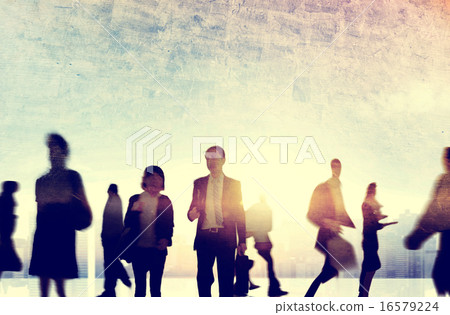 Business People Rush Hour Walking Commuting City Concept Business People Rush Hour Walking Commuting City Concept 16579224