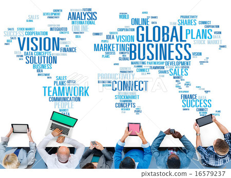 Global Business Connect Vision Solution Teamwork Success Concept 16579237