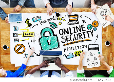 Online Security Protection Internet Safety People Meeting Concep Online Security Protection Internet Safety People Meeting Concep 16579628