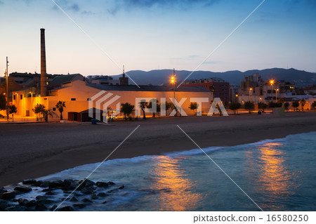 City beach in evening time. Badalona 16580250