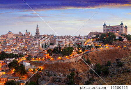 iew of Toledo from hill in summer morning 16580335