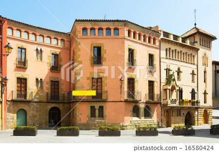 picturesque houses of Catalan town. Vic 16580424
