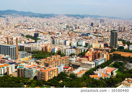 Barcelona from helicopter. Catalonia Barcelona from helicopter. Catalonia 16580480