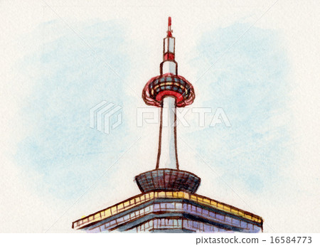 Kyoto Tower Illustration 16584773