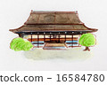 Kyoto Imperial Palace hand-painted illustration 16584780