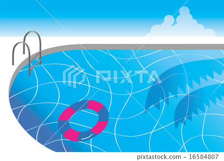 Poolside greeting card floating greeting card 16584807