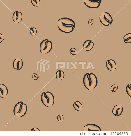Vector seamless coffee beans background - Stock Illustration [16584883 ...