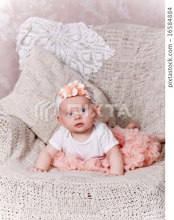 The newborn girl in the nursery. The newborn girl in the nursery. 16584884