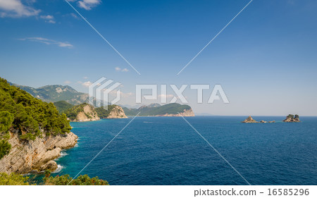 Montenegro sea landscape with islands Montenegro sea landscape with islands 16585296