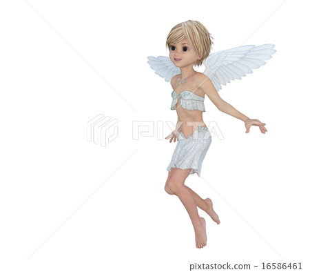 Cute angel deformed perming3DCG illustrations material Cute angel deformed perming3DCG illustrations material 16586461