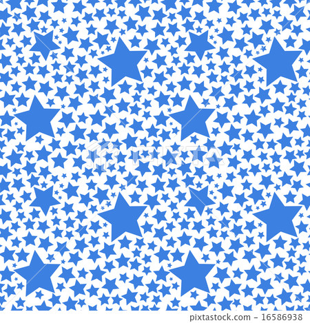 Blue stars on white, seamless pattern 16586938