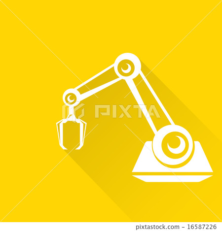 vector robotic arm symbol. robot hand.  16587226