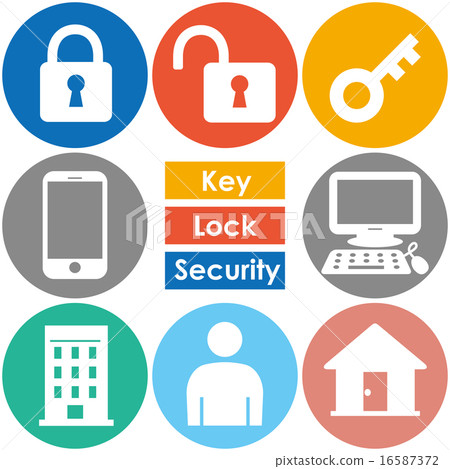 Security icon Enclosure 9 types 16587372