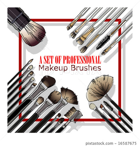 set of professional makeup brushes set of professional makeup brushes 16587675
