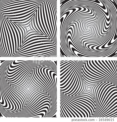 Torsion movement illusion. Set. Torsion movement illusion. Set. 16589015