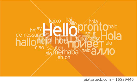 HELLO in different languages, word tag cloud 16589446