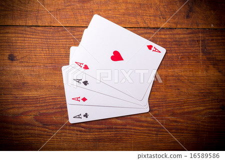 Four aces playing cards  16589586