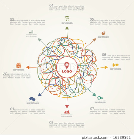 Infographic report template with text and icons. Vector Infographic report template with text and icons. Vector 16589591