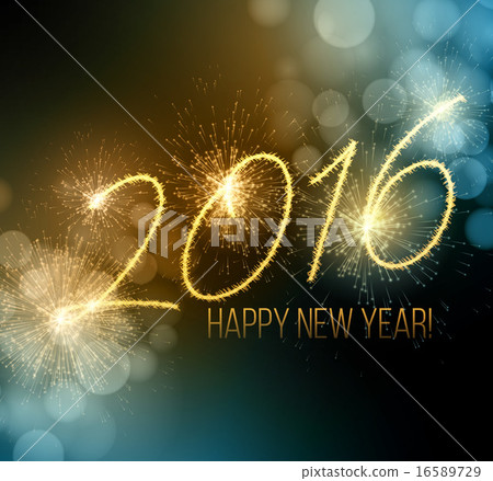 2016 New Year made a sparkler. Vector illustration 2016 New Year made a sparkler. Vector illustration 16589729