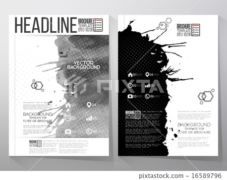 Abstract hand drawn watercolor gray-black background with empty place for text message, grunge style 16589796