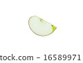 Red Fuji Apple slice on white background 16589971