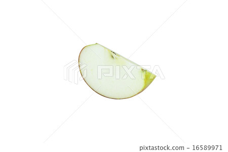 Red Fuji Apple slice on white background 16589971