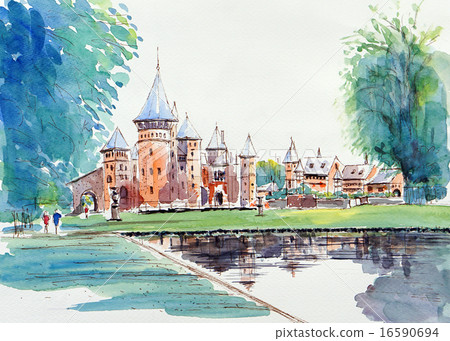 Watercolor of Dihar Castle 16590694