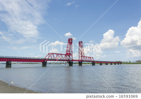 Chikugo River rising bridge 16591069