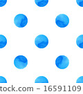 Seamless pattern of blue watercolor dots 16591109