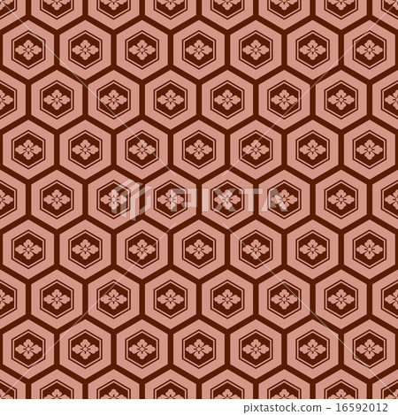 Tortoiseshell Flower pattern background pattern thin peach dark brown 16592012