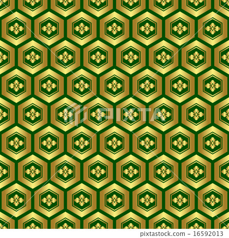 Tortoiseshell Flower Background Pattern Golden Deep Green Tortoiseshell Flower Background Pattern Golden Deep Green 16592013