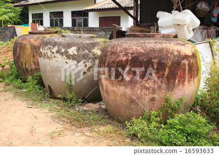 Old Clay container in upcountry thailand 16593633