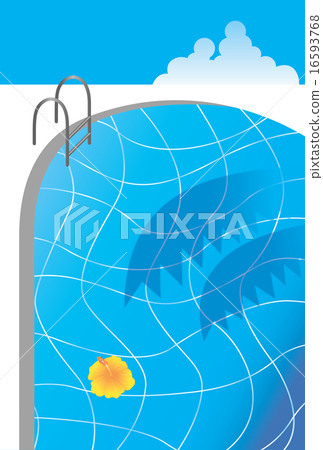 Poolside greeting card with hibiscus Poolside greeting card with hibiscus 16593768