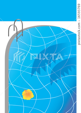 Poolside greeting card with hibiscus Poolside greeting card with hibiscus 16593769