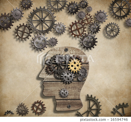 Brain mental activity, psychology, invention and idea concept Brain mental activity, psychology, invention and idea concept 16594746