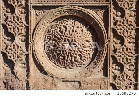 Floral ornamental knotworks,armenian cross stones  16595279