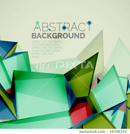 Geometric shapes with sample text. Abstract template Geometric shapes with sample text. Abstract template 16596332