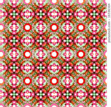 Seamless vector geometric abstract pattern. Creative round shapes made of short lines. 16596384