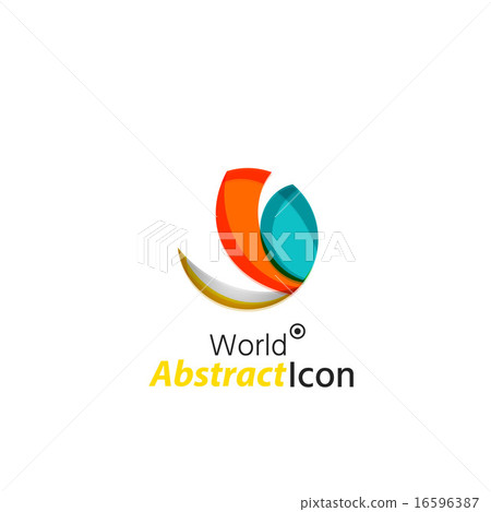 Abstract geometric business corporate emblem - globe, world, circle 16596387