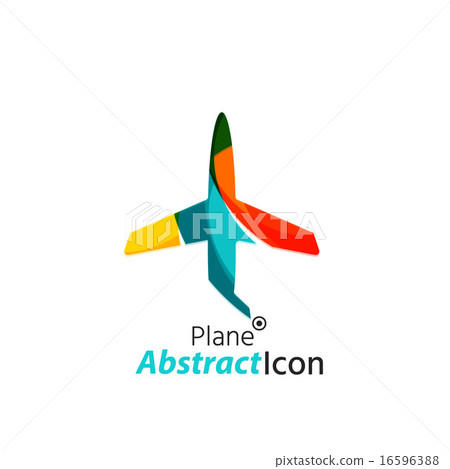 Abstract geometric business corporate emblem - airplane Abstract geometric business corporate emblem - airplane 16596388