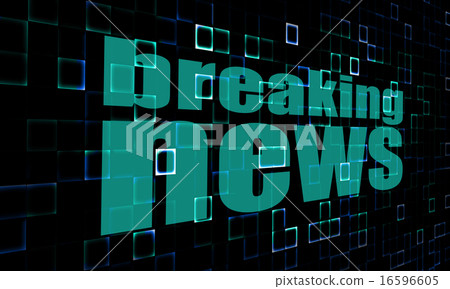 Breaking news pixelated blue wall background Breaking news pixelated blue wall background 16596605