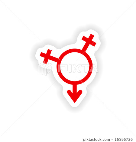 icon sticker realistic design on paper equality of the sexes 16596726