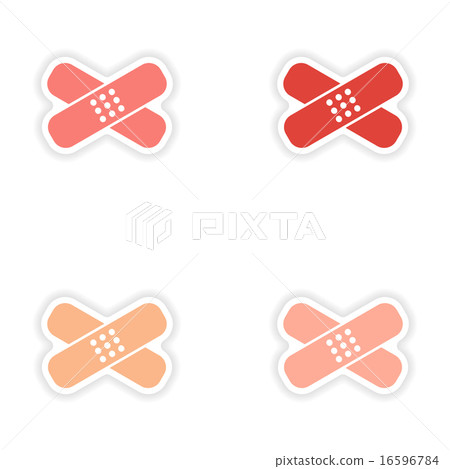 assembly realistic sticker design on paper medical patch assembly realistic sticker design on paper medical patch 16596784